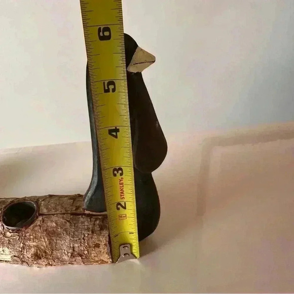 Turkey Tapered Candle Holder Centerpiece Carved Wood Branch Log Thanksgiving - Picture 15 of 16